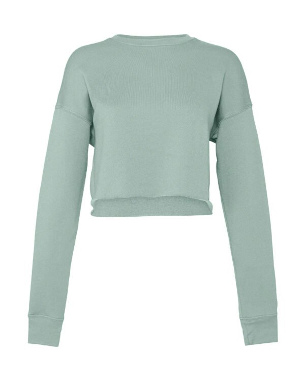 dusty blue Cropped Crew top dames