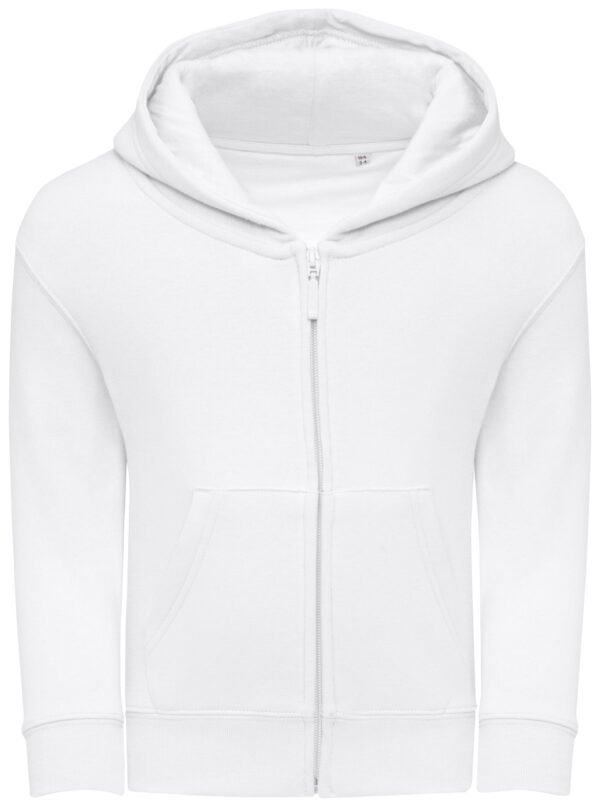 wit zipped hoodie kinderen