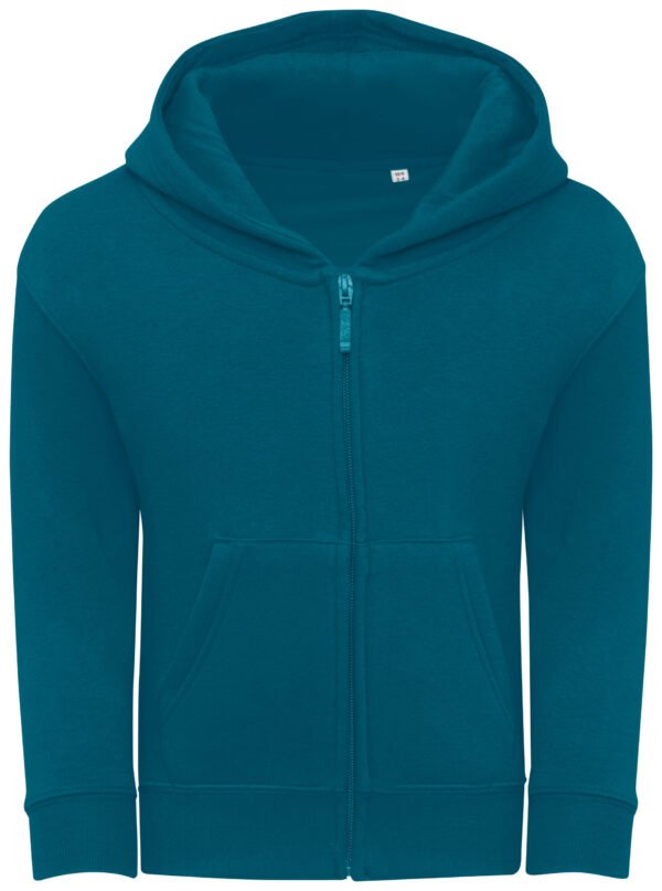 ocean blauw zipped hoodie kinderen