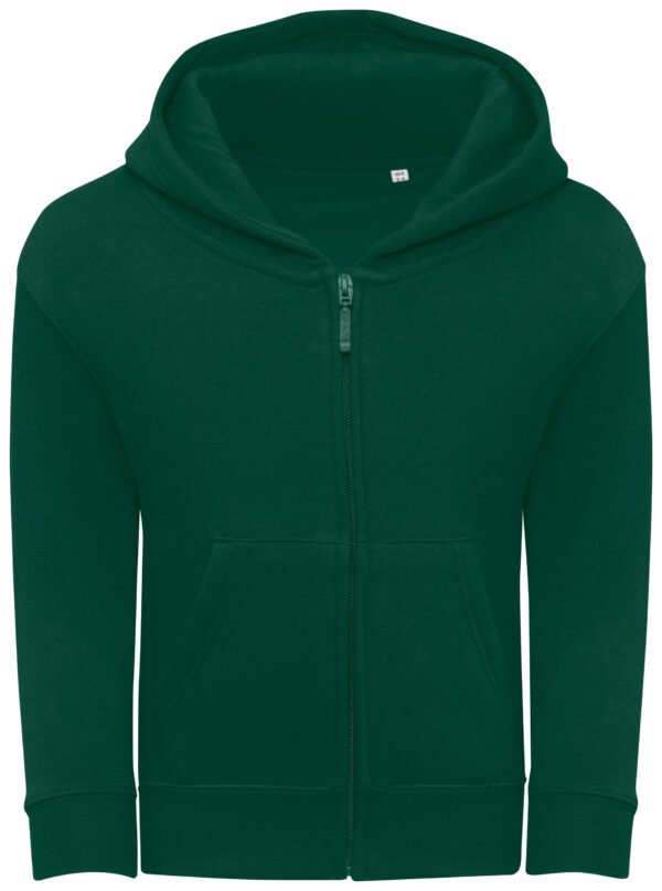 bottel green zipped hoodie kinderen