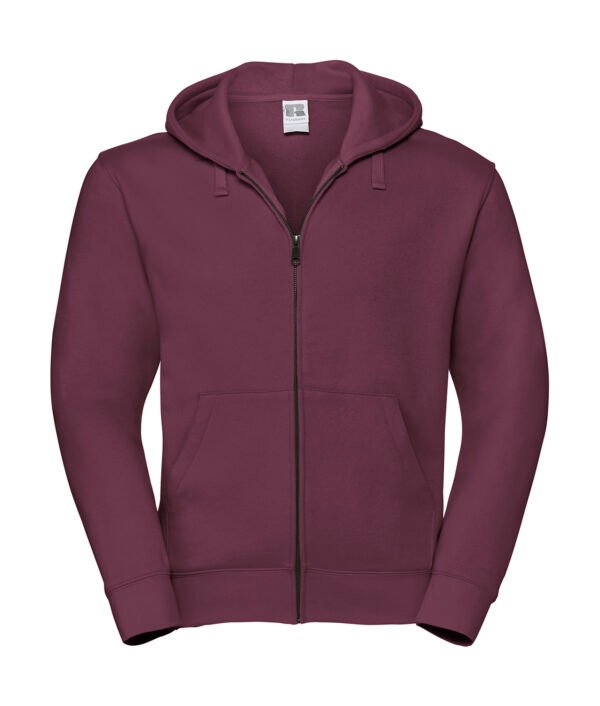 Burgundy zipped hoodie heren