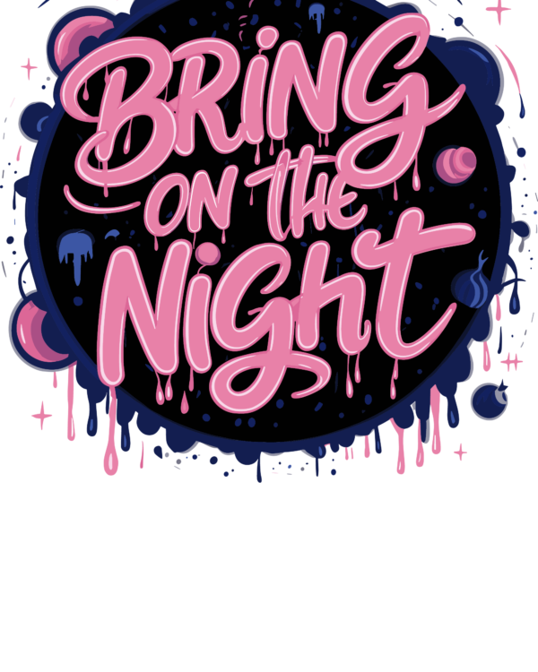 Bring on the night zwart trui unisex