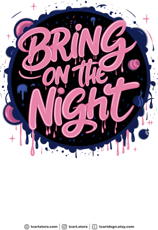 Bring on the night zwart trui unisex