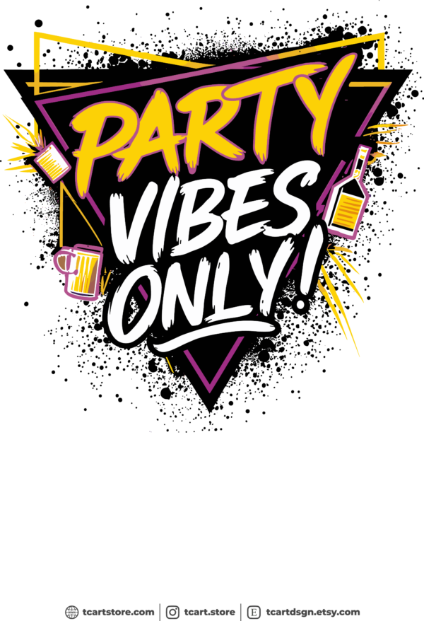 party vibes only bedrukken hoodie unisex