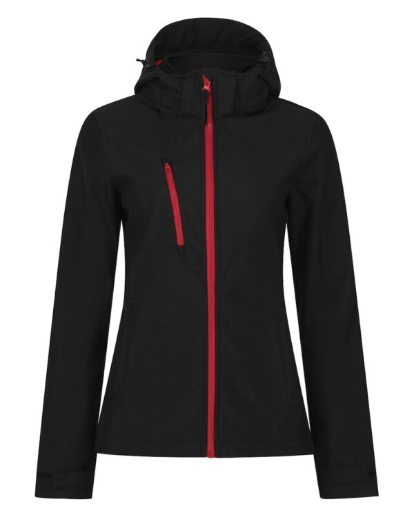dames softshell jas met capuchon bedrukken