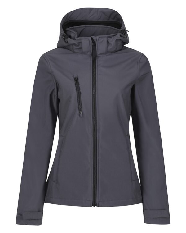 dames softshell jas met capuchon bedrukken