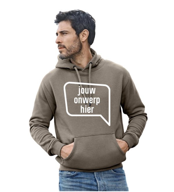 khaki premium hoodie heren