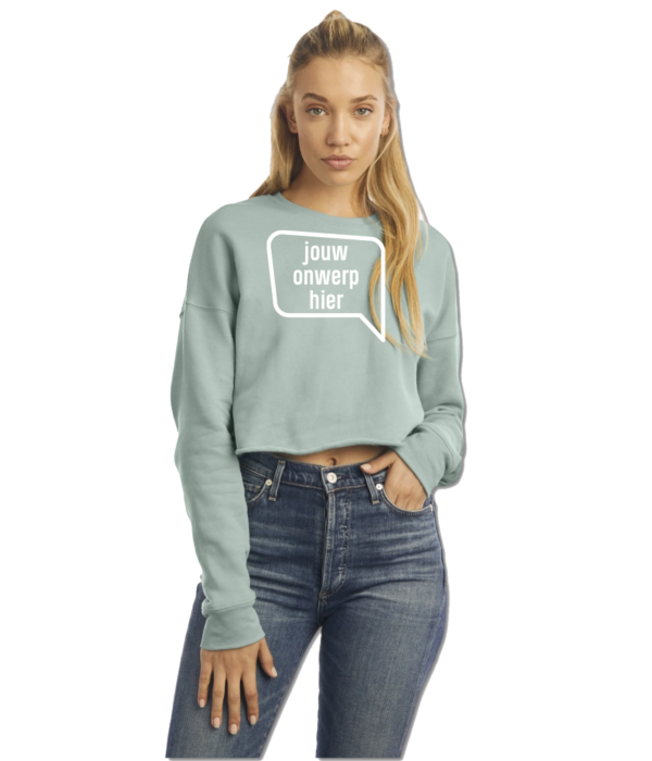 munt Cropped Crew top dames