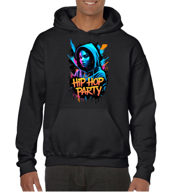 hip hope party zwarte hoodie unisex