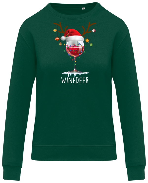 winedeer zwarte trui kerst unisex