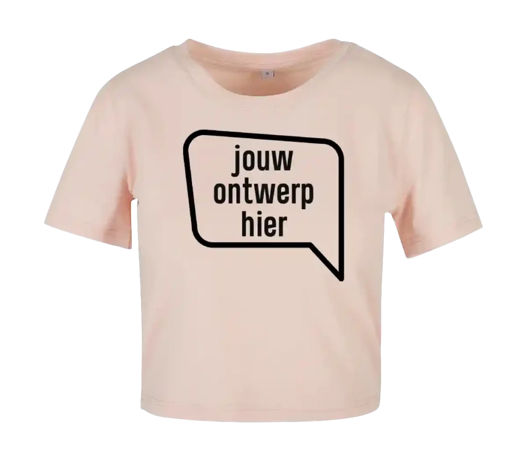cropped tshirt bedrukken met eigen logo en foto