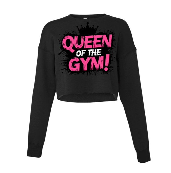 Cropped sweater dames met print voor gym sport en fitness logoprintlab