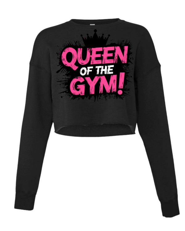 Cropped sweater dames met print voor gym sport en fitness logoprintlab