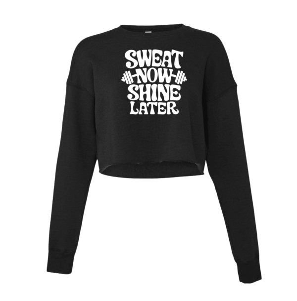 gym dames Cropped sweater met print voor sport en fitness