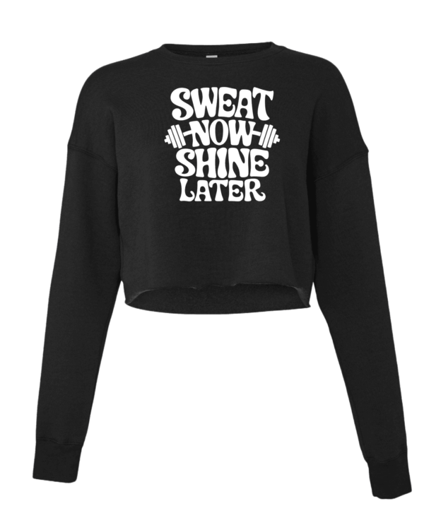 gym dames Cropped sweater met print voor sport en fitness