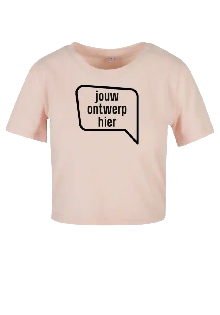 crop top tshirt bedrukken met eigen logo ontwerp foto