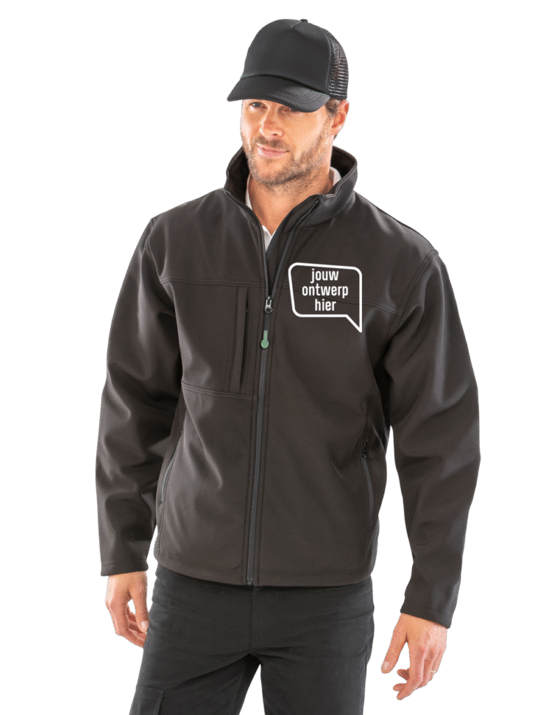 Heren softshell jas bedrukken met logo