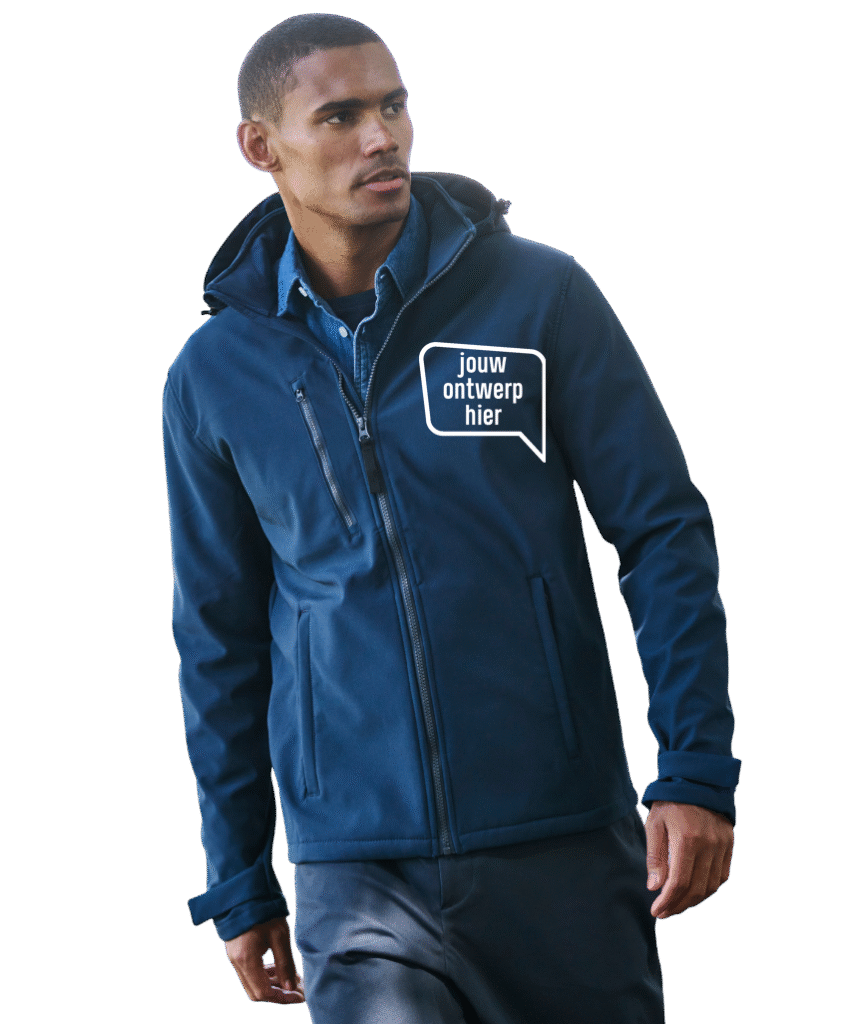 Heren Softshell Jas bedrukken met tekst of logo