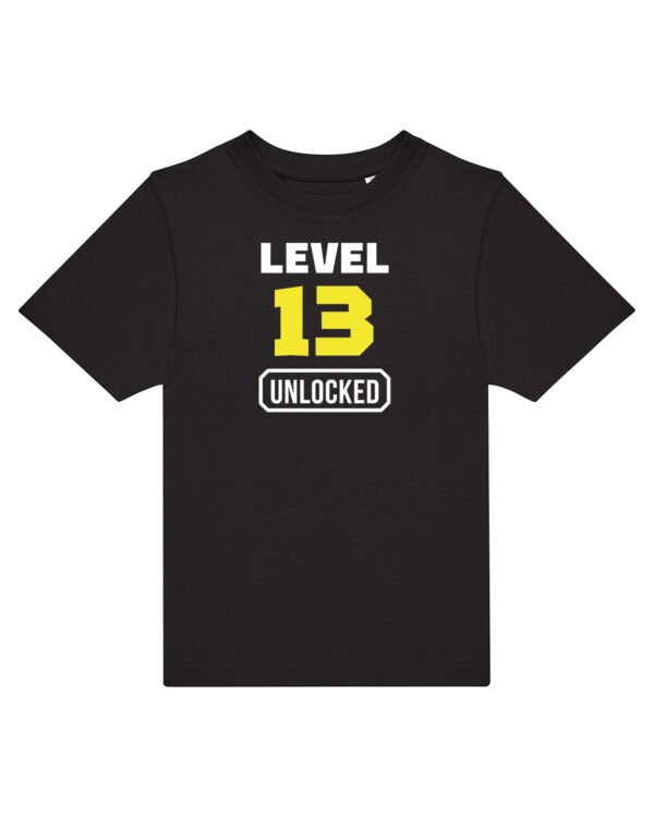 T-shirt Level Unlocked met geboortejaar bedrukken